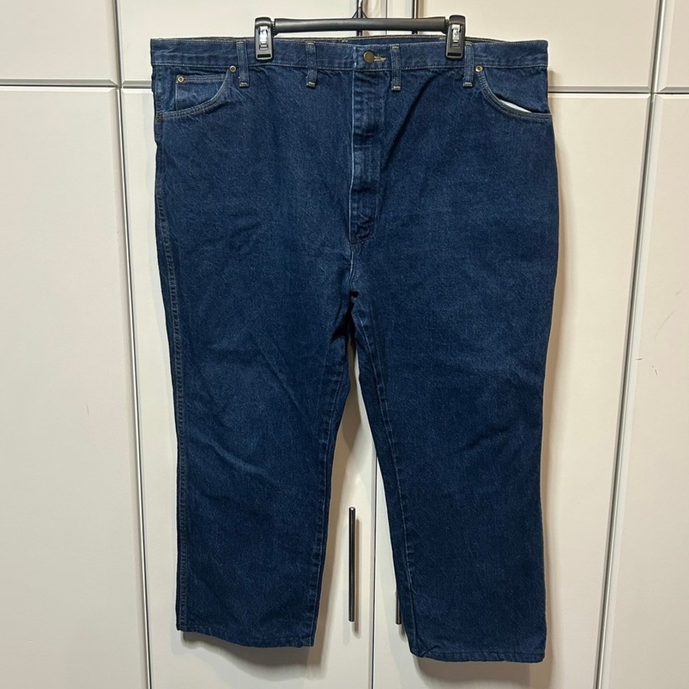 Rustler Legendary Gold Mens 46x32 Regular Fit Dark Wash Denim Jeans Made in USA